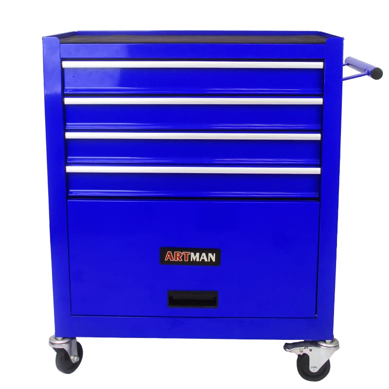 Orange Metal 4-Drawer Rolling Tool Cart Y54108