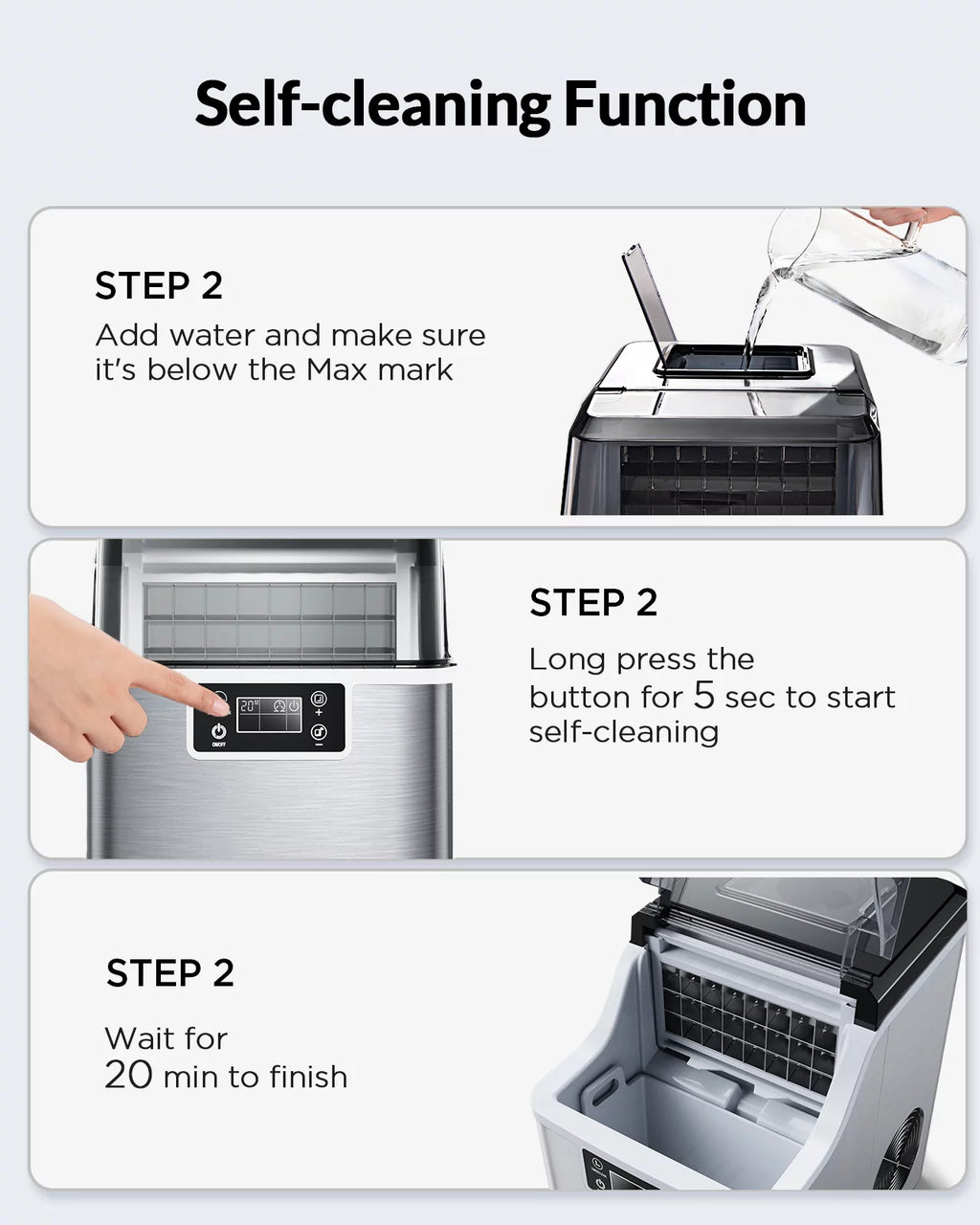 Countertop Ice Maker 45 lbs/day Self-Cleaning J559192