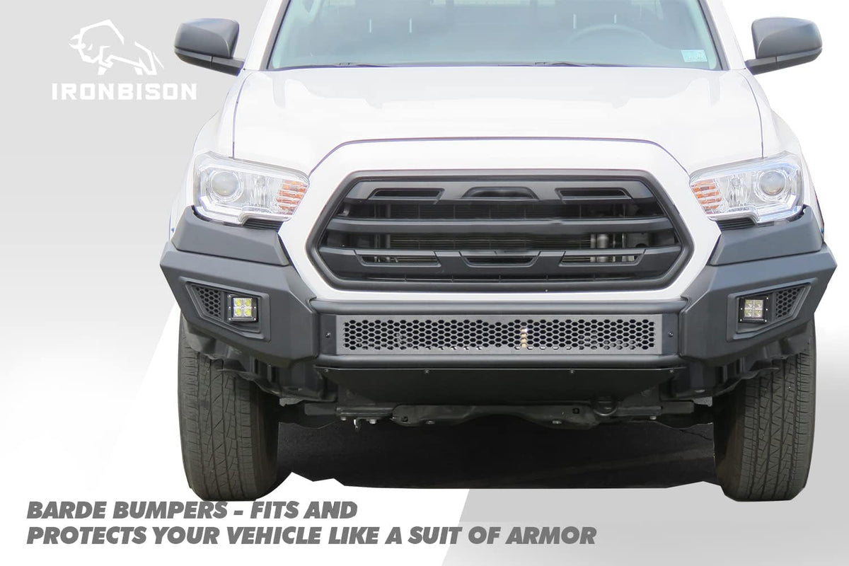 Black Textured Front Bumper Bull Bar with 2 LED Fog Light A6268