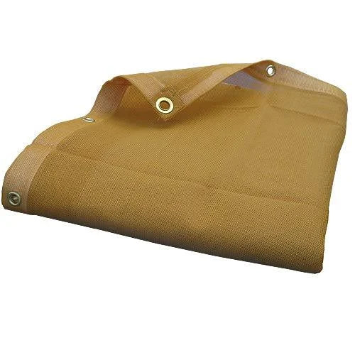 Beige Tan Heavy Duty Mesh Sun Shade Tarp C770657