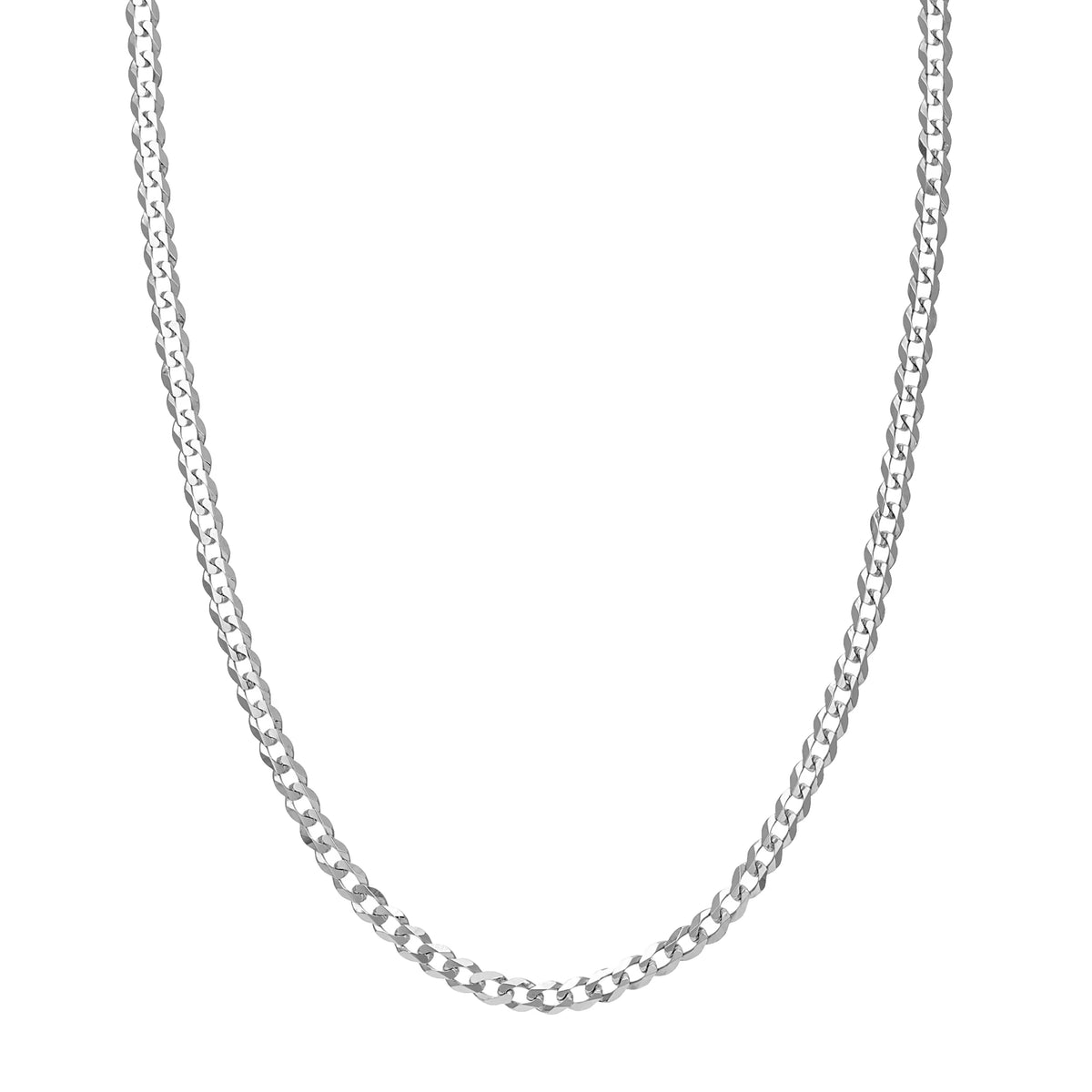 14K White Gold 30" 4.95mm Cuban Chain Necklace F342061