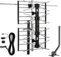 HDTV Digital Outdoor Antenna Amplified 150 Miles Long Range UHF/VHF with 40 Feet RG6 Coaxial Cable D907278