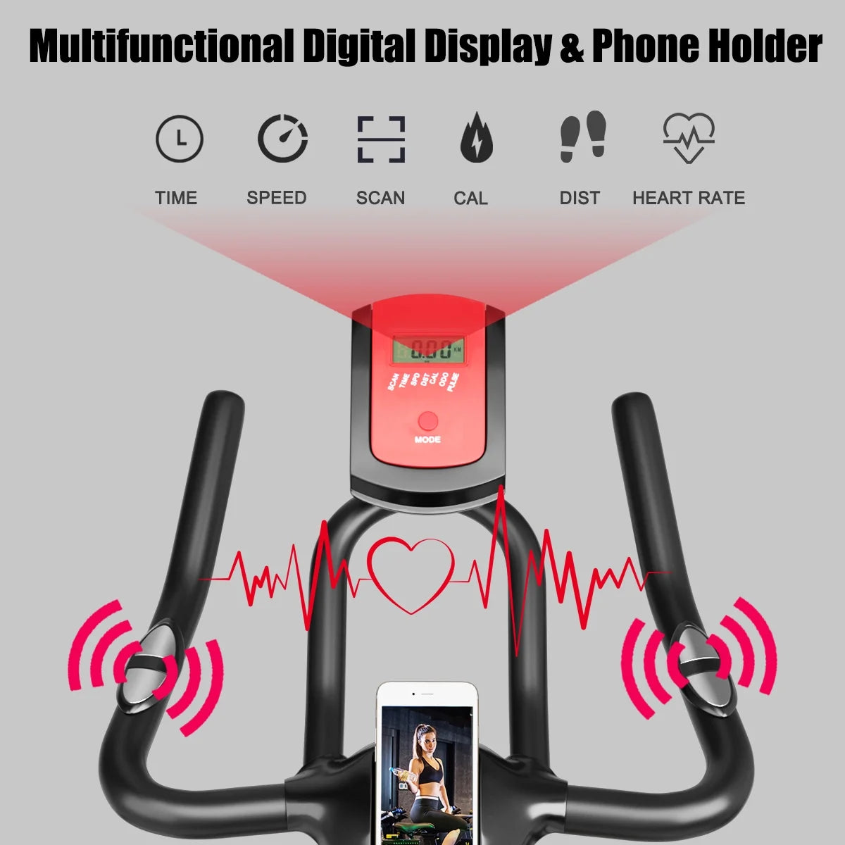 Indoor Cycling Bike with Heart Rate Monitor L30075