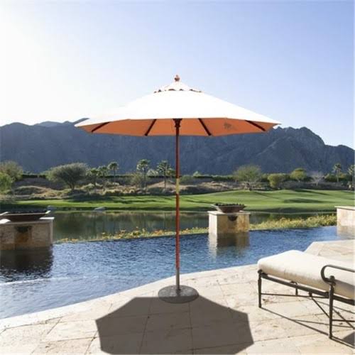 7.5 ft. Light Wood Cafe - Heather Beige Sunbrella S92849