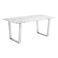 Dining Table Stone & Brushed Stainless Steel N213