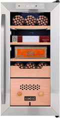 250 Cigar Cooler Humidor with Humidity Control Stainless Steel C543654
