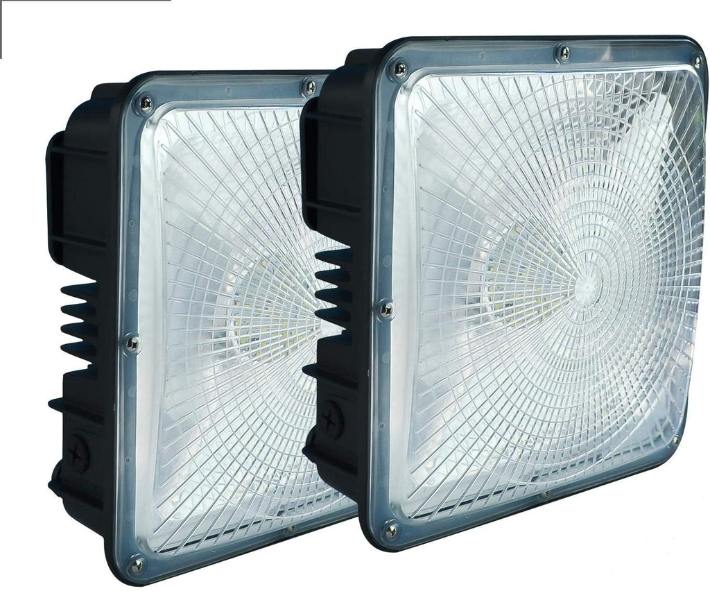2 Pack 45W LED Canopy Lights, 9.5 x 9.5, 120V 277V J2781