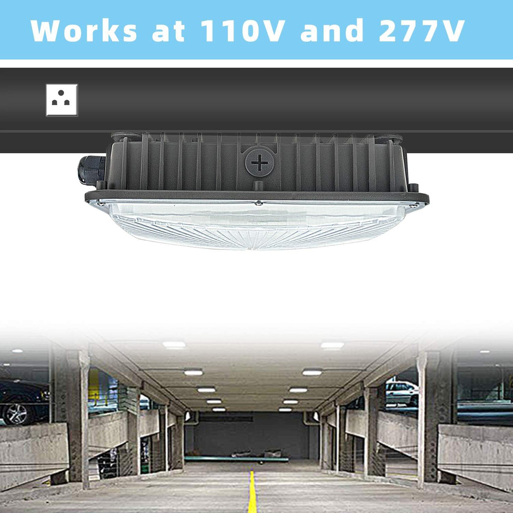 2 Pack 45W LED Canopy Lights, 9.5 x 9.5, 120V 277V J2781