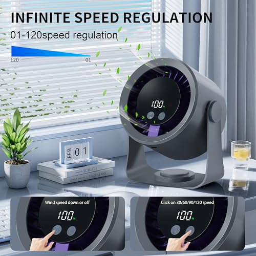Rechargeable Portable Desktop Circulation Fan with 4000mAh Battery Z33454