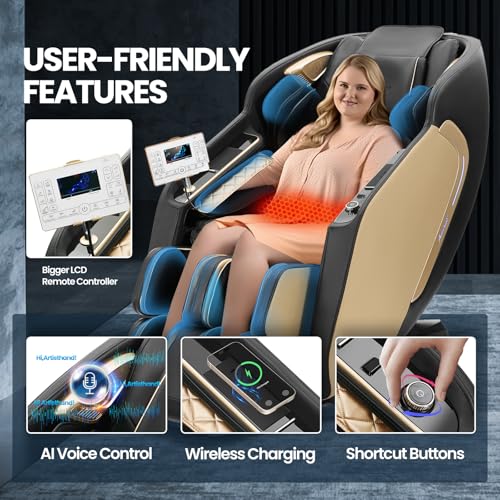 Full Body Extra Wide Seat Zero Gravity Massage Chair with Heating H1946