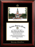 Gold Embossed Diploma Frame with Campus Images Lithograph Y373