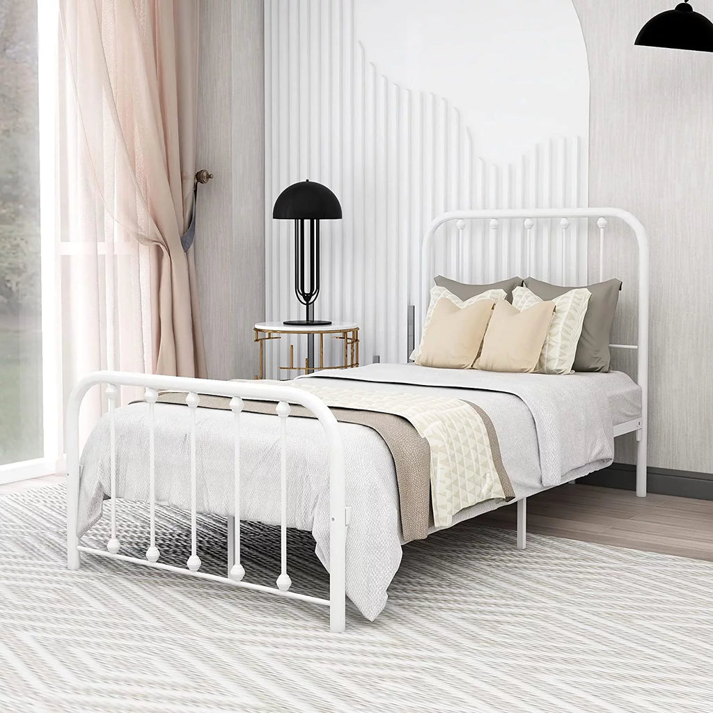 Sturdy Metal Platform Twin Bed Frame B908681