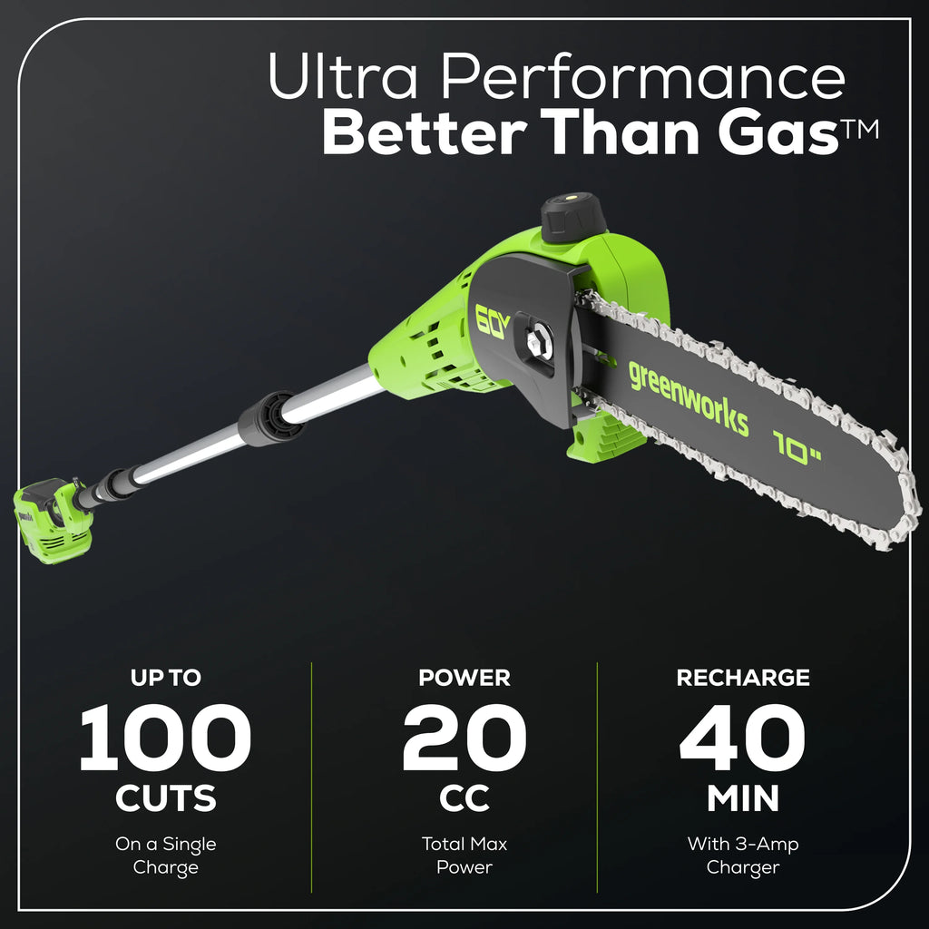 60V 10 Pole Saw with 2.0 Ah Battery & 3 Amp Charger K37060