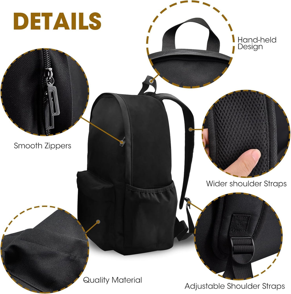 Black Small Lightweight Travel Backpack E833163