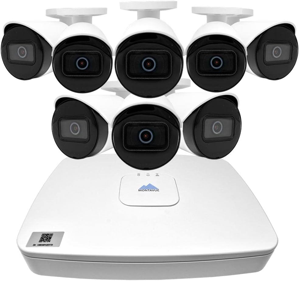 8MP 4K 8ch POE Security Camera System with 8 Bullet Cameras L5950