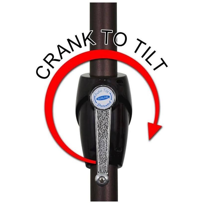 9 ft Aluminum Tilt Crank Lift Patio Umbrella E795947