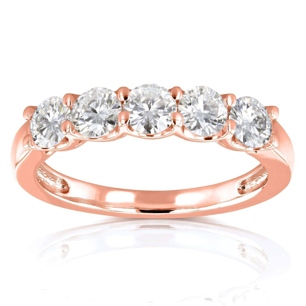 4/5 Carat Round Brilliant Near Colorless Moissanite Bridal Wedding Band O66300