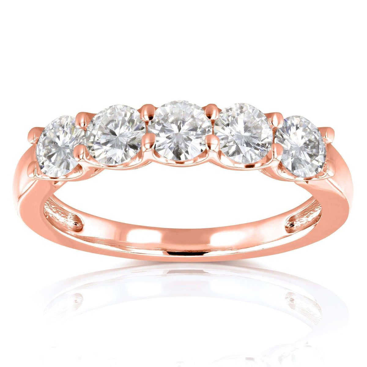 4/5 Carat Round Brilliant Near Colorless Moissanite Bridal Wedding Band O66300
