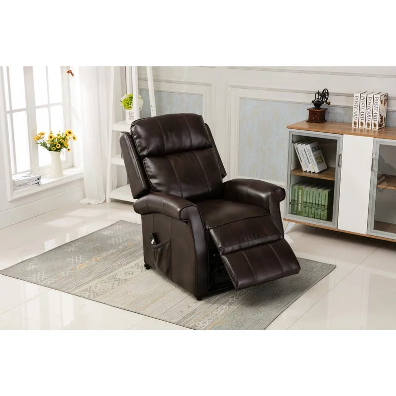 Faux Leather Lift Chair in Brown A108