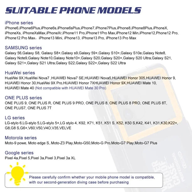 Waterproof Protective Case for Phones Up to 6.9 Inch J7549