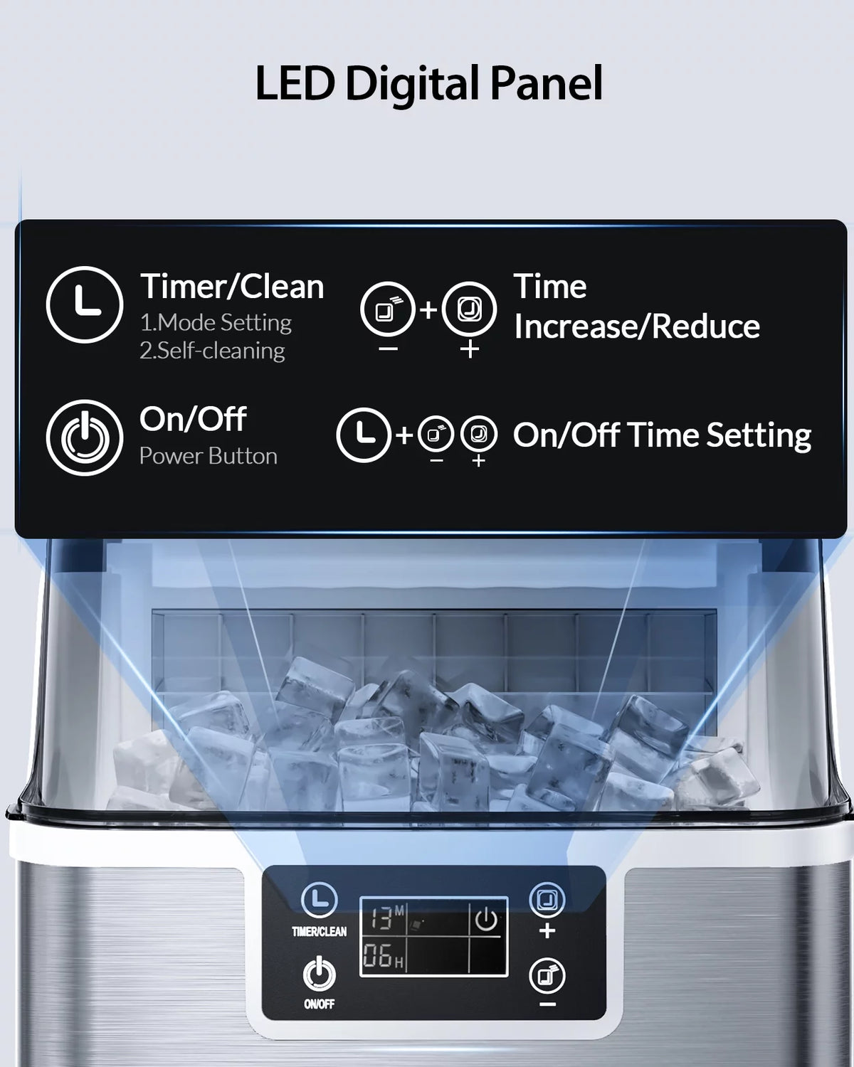 Countertop Ice Maker 45 lbs/day Self-Cleaning J559192
