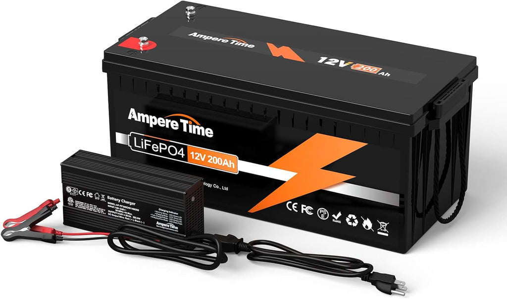 12V 50Ah LiFePO4 Battery with 14.6V 10A Charger F726