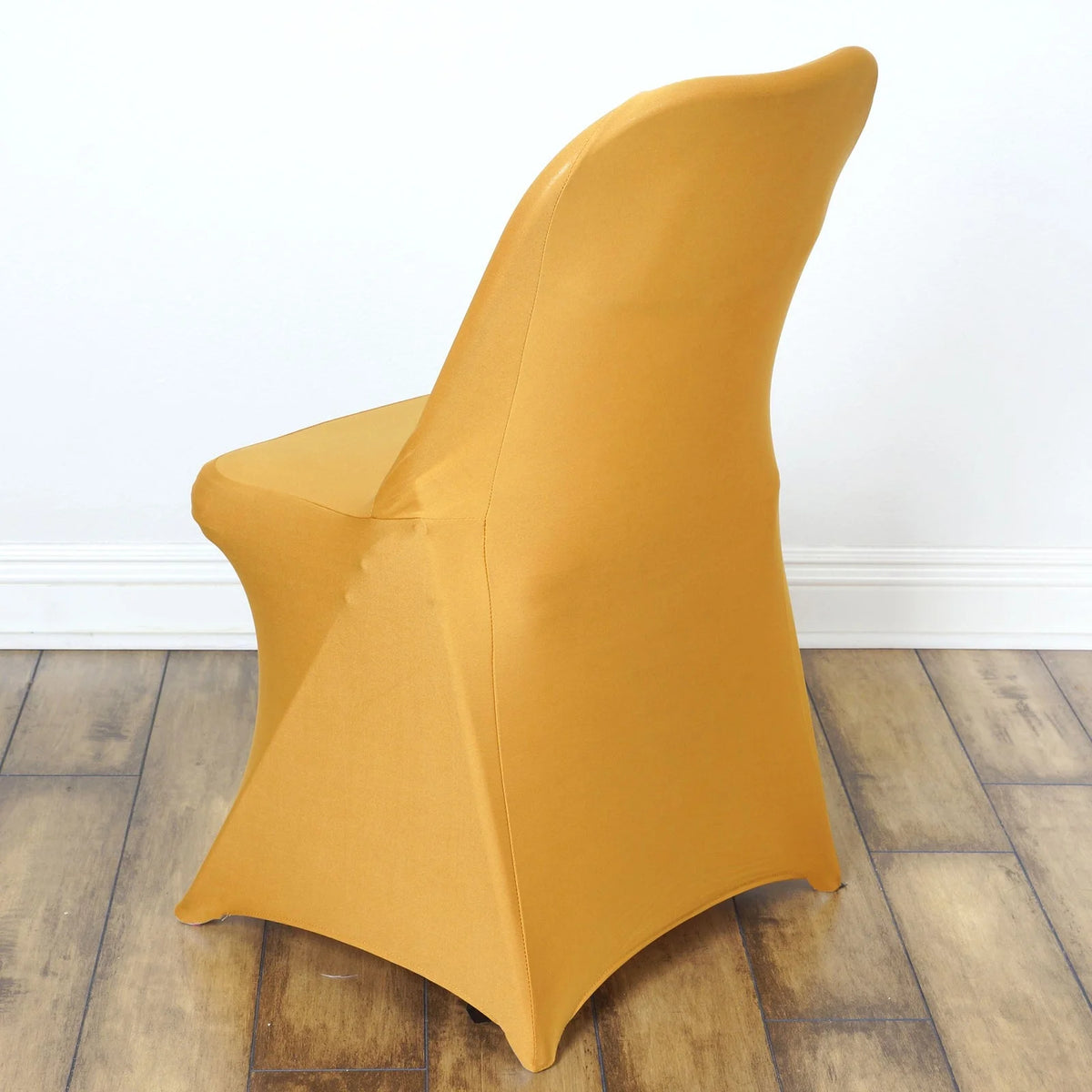 10PCS Stretchy Spandex Fitted Folding Chair Cover Gold U69186
