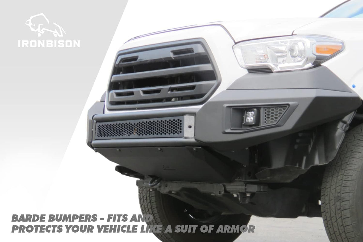 Black Textured Front Bumper Bull Bar with 2 LED Fog Light A6268