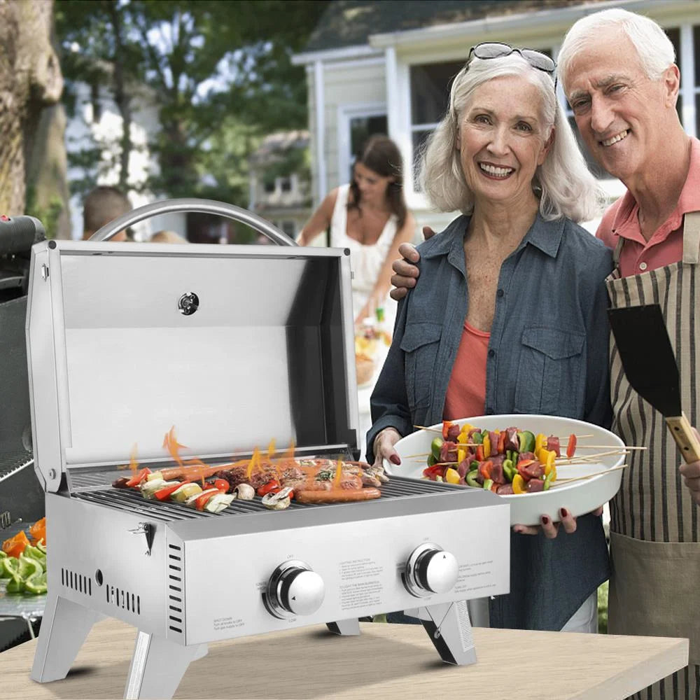 Portable Two-Burner Propane Gas Grill H234184