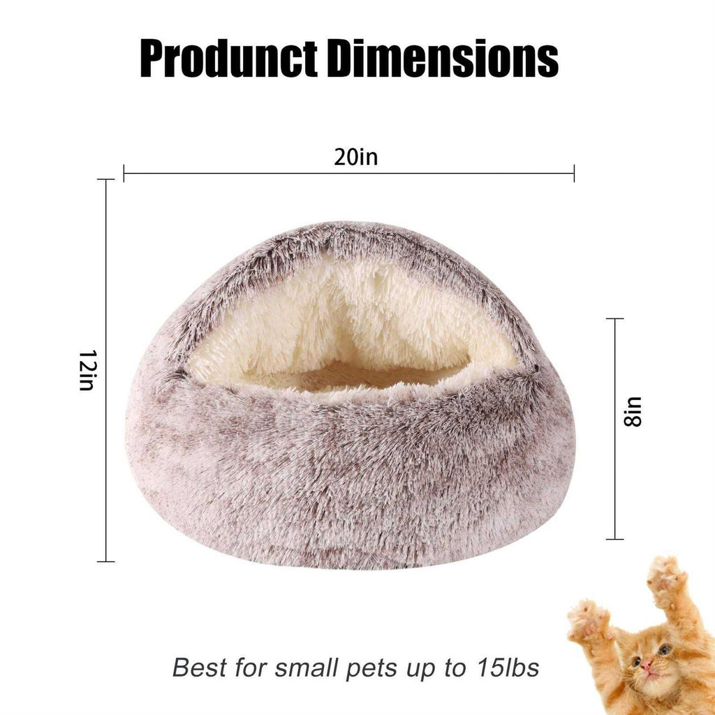 Hooded Round Dog Bed & Cat Cave Bed U70847
