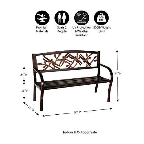 Cast Iron Metal Garden Bench X65138