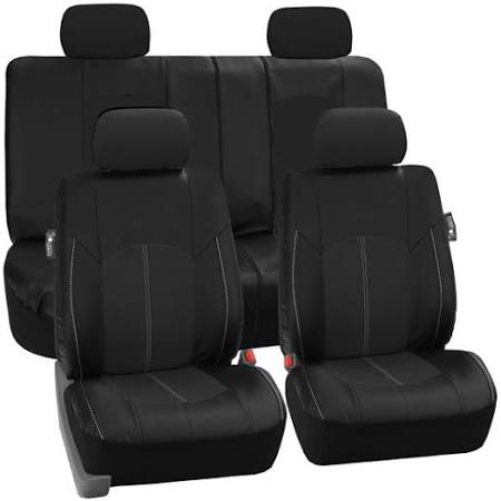 Perforated Leatherette Full Set Car Seat Covers M3135