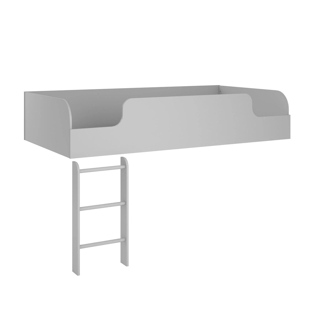 Gray Loft Bed with Ladder I4102