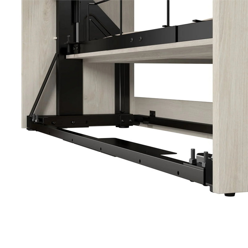 Queen Murphy Bed with Storage Cabinets in Gray V54961