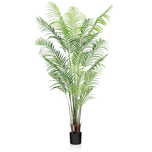 Artificial Areca Palm Plant 6Feet Fake Tropical Palm Tree in Pot L74154
