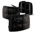 Black Smoked LED Tail Light + Headlight W9424