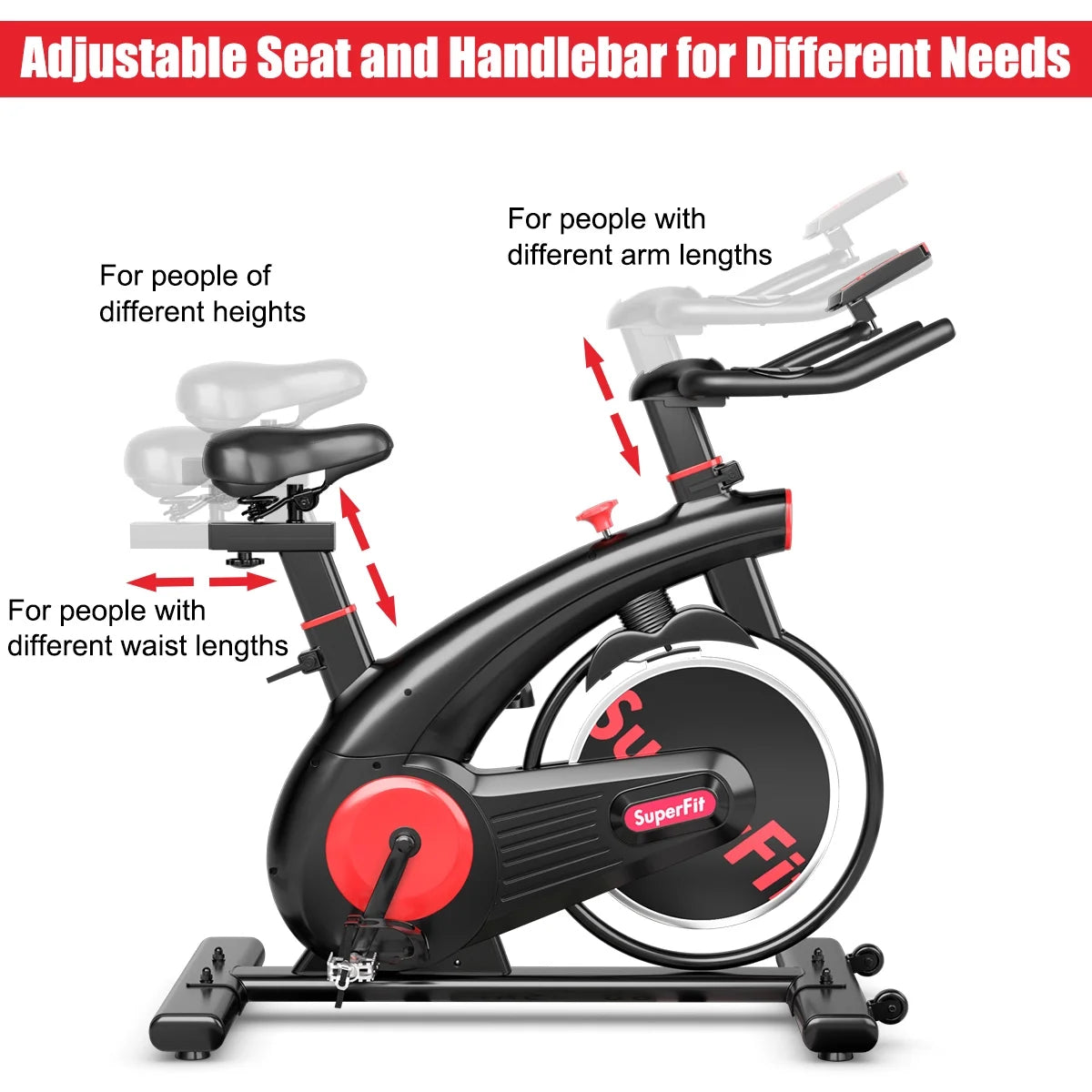 Indoor Cycling Bike with Heart Rate Monitor L30075