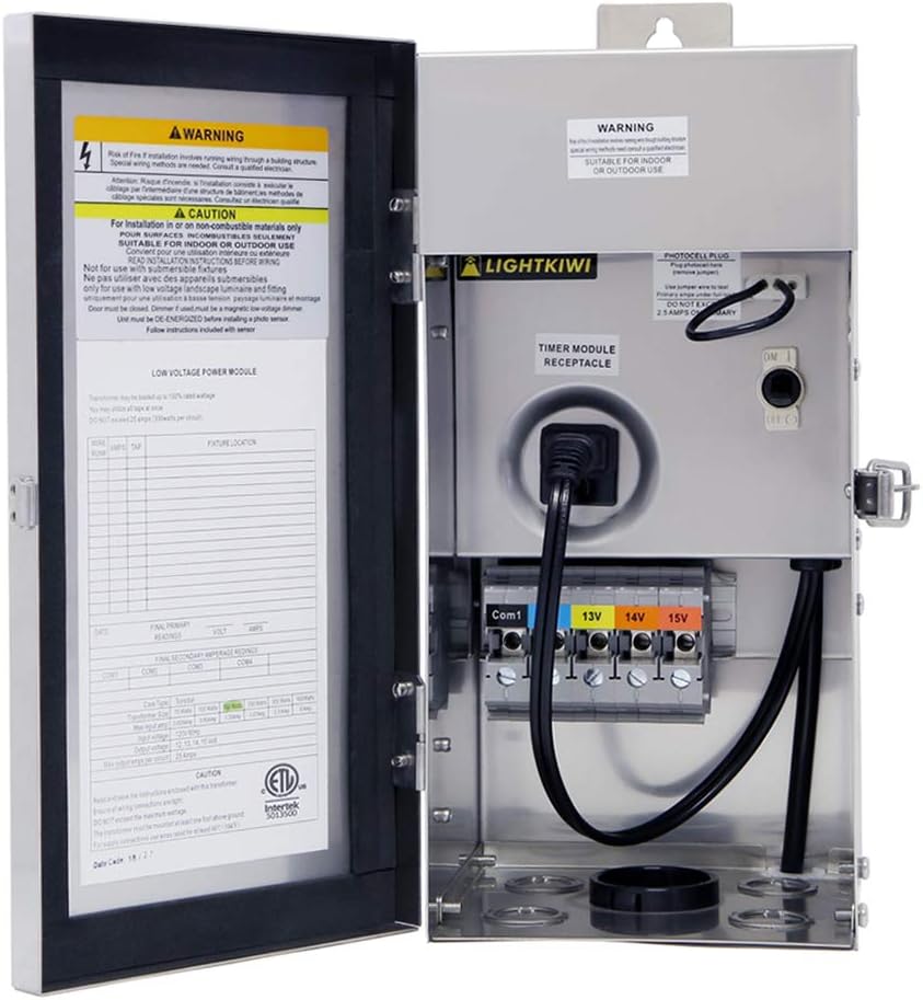 150 Watt Heavy-Duty Stainless Steel Multi-Tap Low Voltage Transformer Q57668