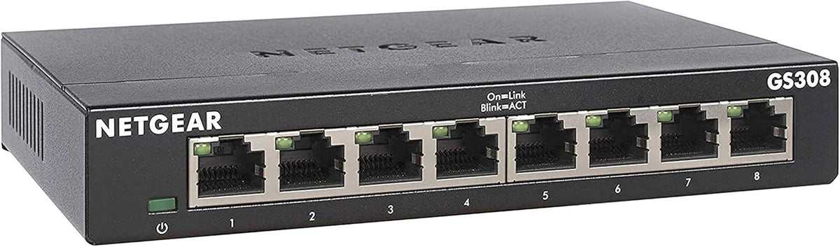 Black 8-Port Gigabit Ethernet Plus Switch Pack of 2 A580