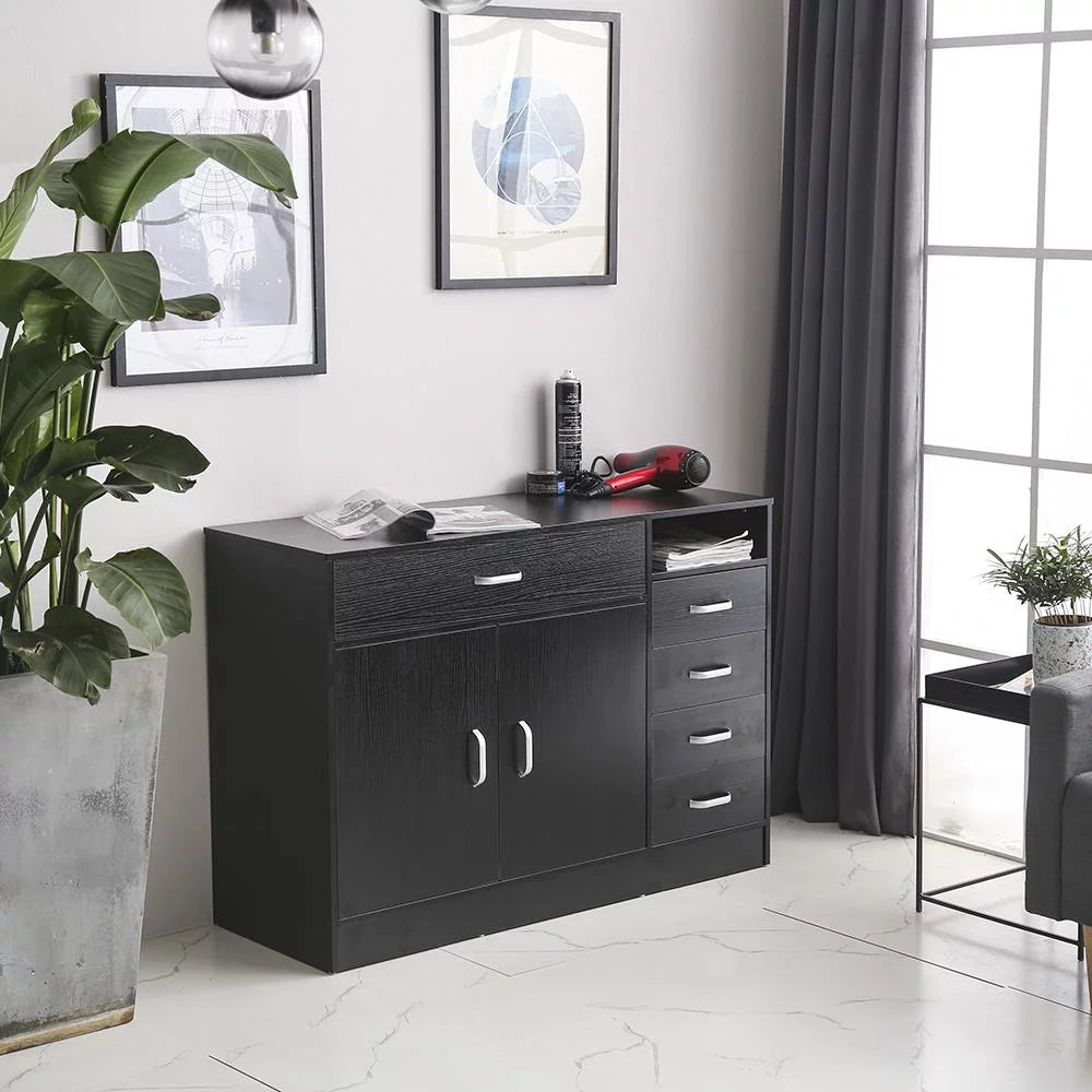 Black 5-Drawer Chest Dresser Storage Cabinet F584