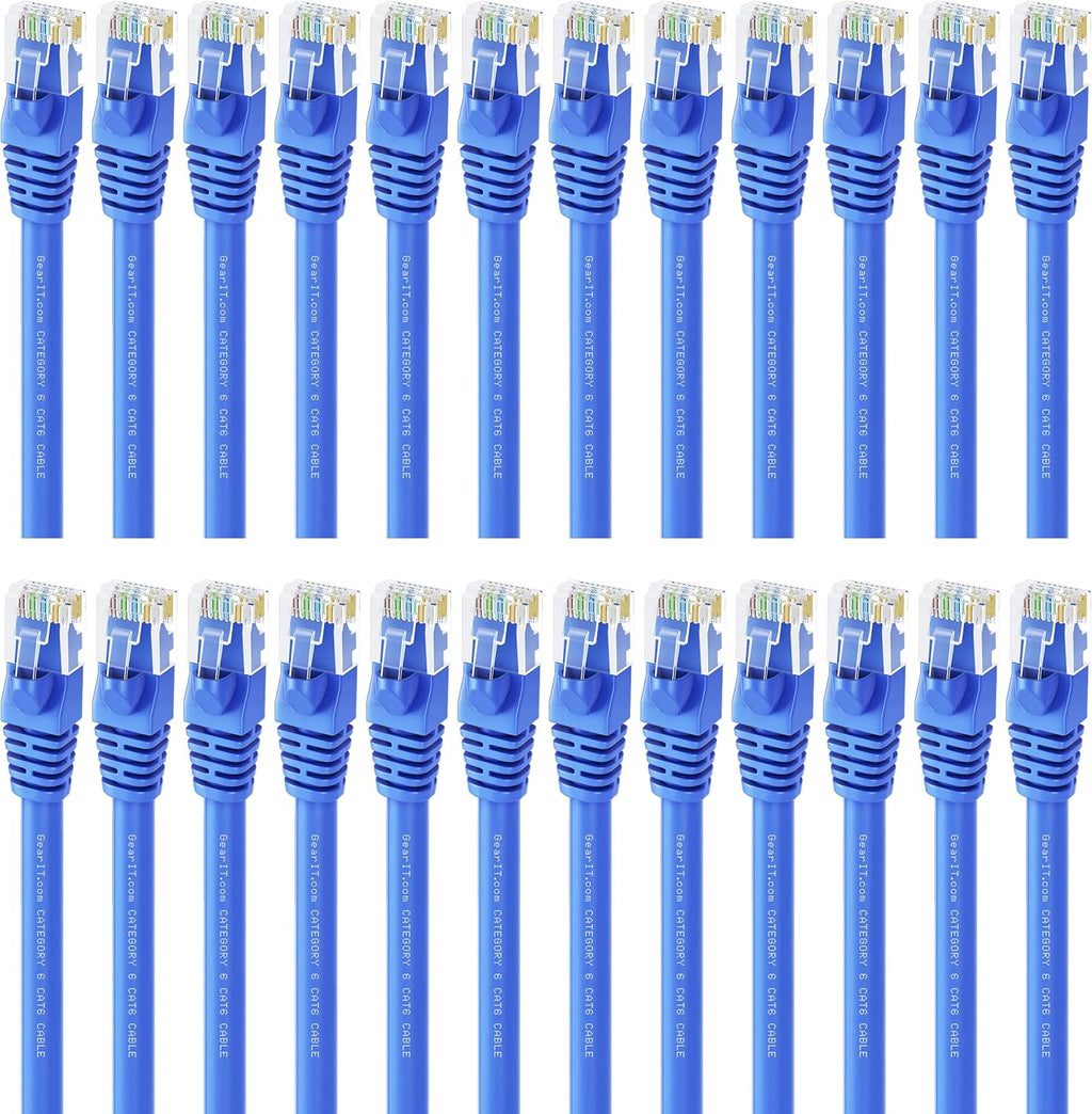 Cat 6 Ethernet Cable 5 ft (24-Pack) Blue E78287