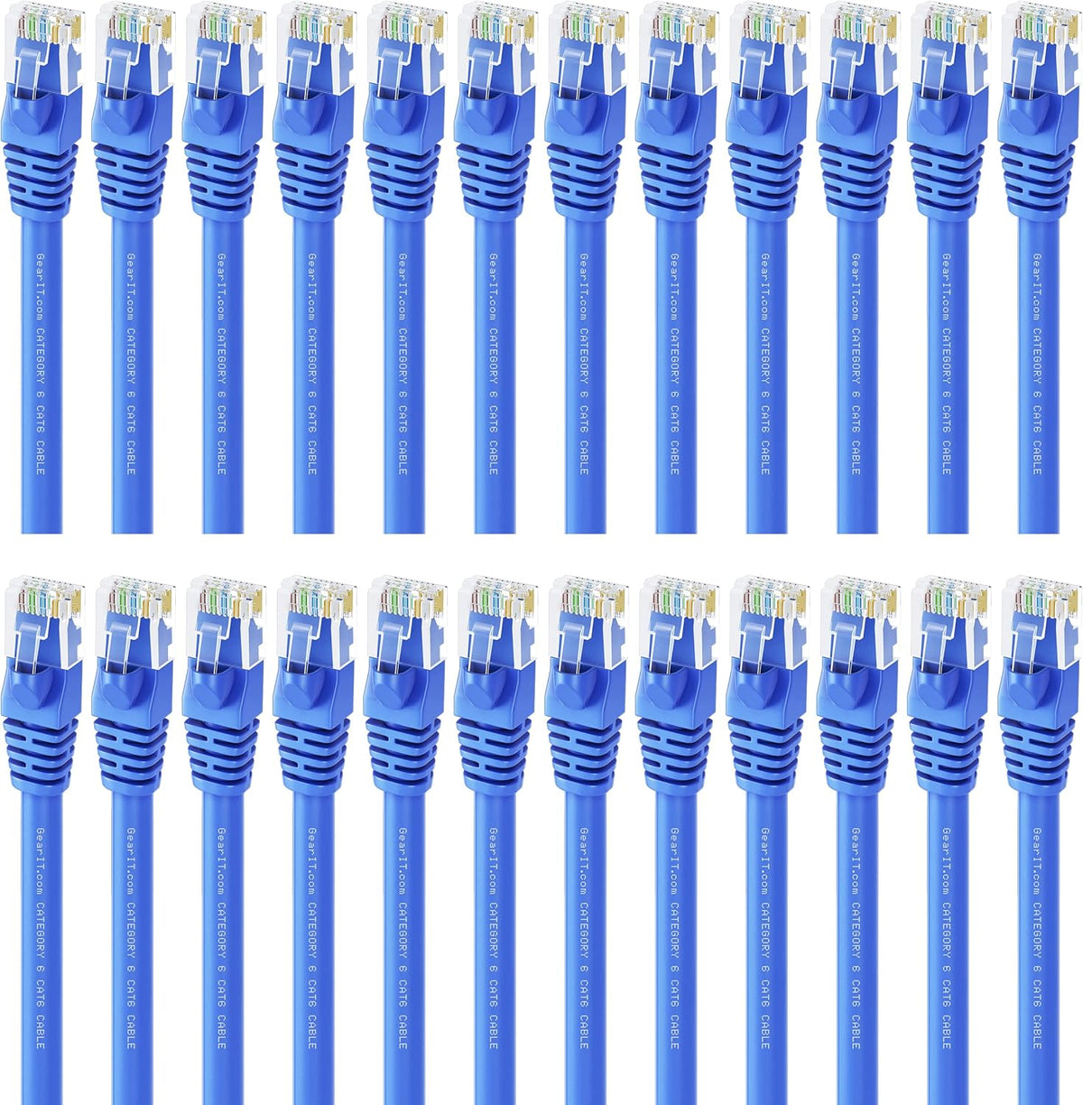 Cat 6 Ethernet Cable 5 ft (24-Pack) Blue E78287