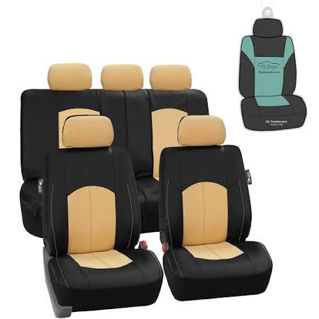 Perforated Leatherette Full Set Car Seat Covers M3135