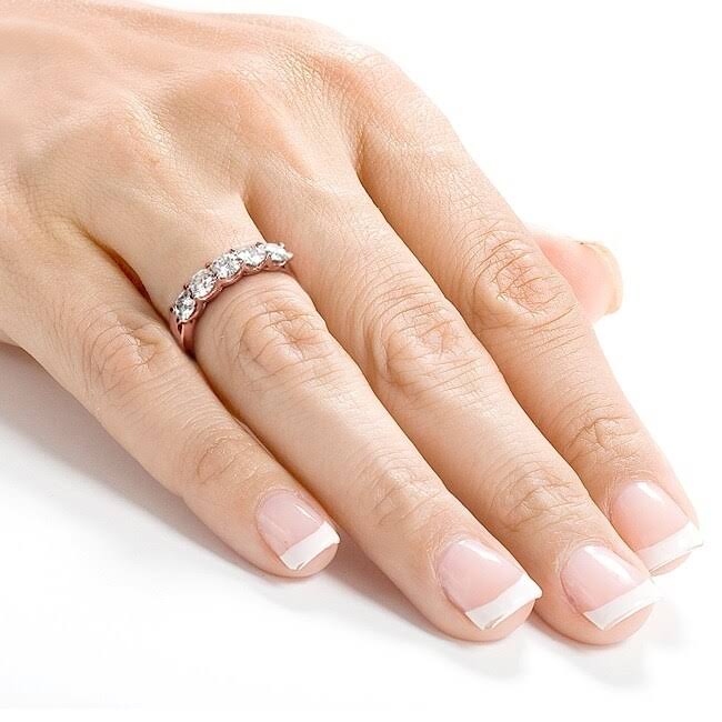 4/5 Carat Round Brilliant Near Colorless Moissanite Bridal Wedding Band O66300