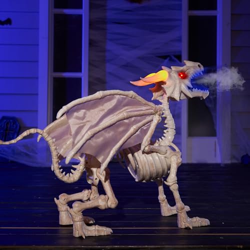 23.6" Mist-Spraying Dragon Skeleton Decoration V356