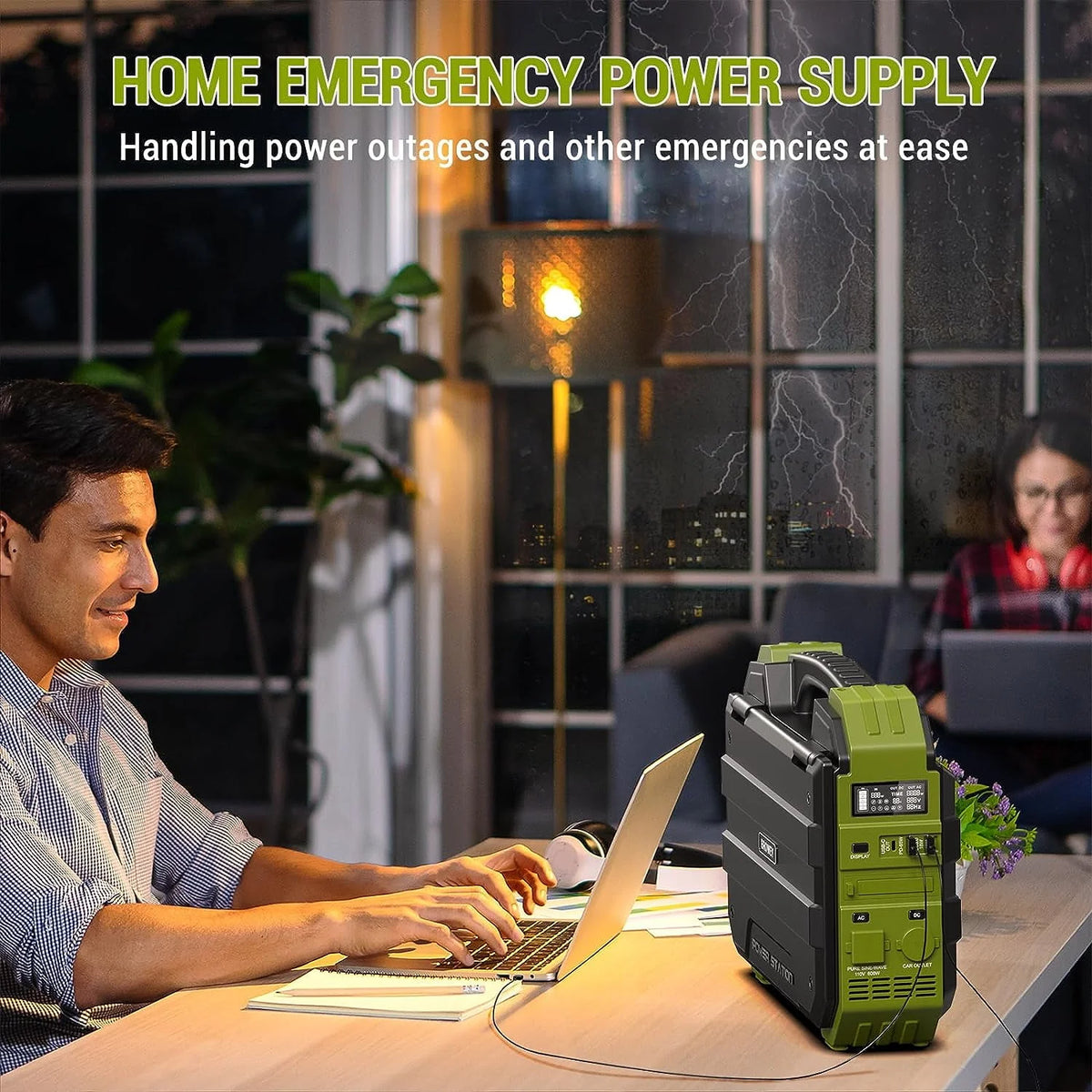 614.4Wh Portable Power Station with 30W Solar Panel R10708