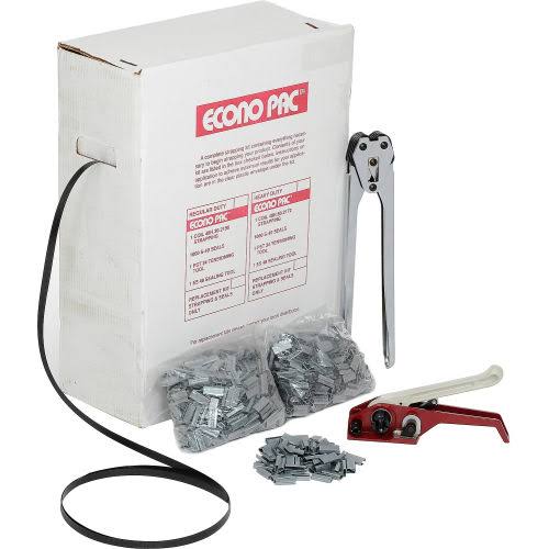 Polypropylene Strapping Kit 1/2x22 x 9,000& Coil with Tensioner, Sealer & Seals L40881