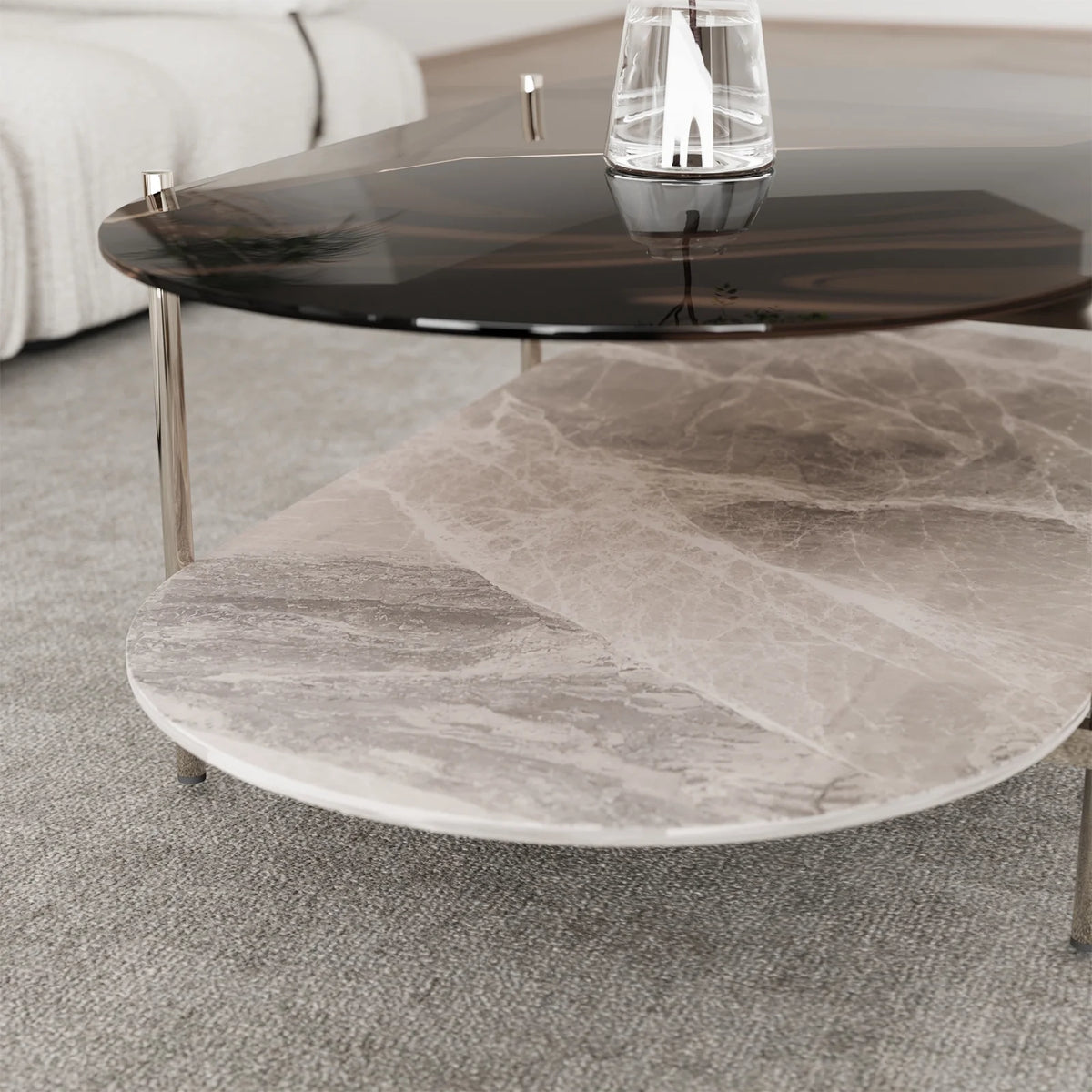Glass 2-Tier Coffee Table I95473