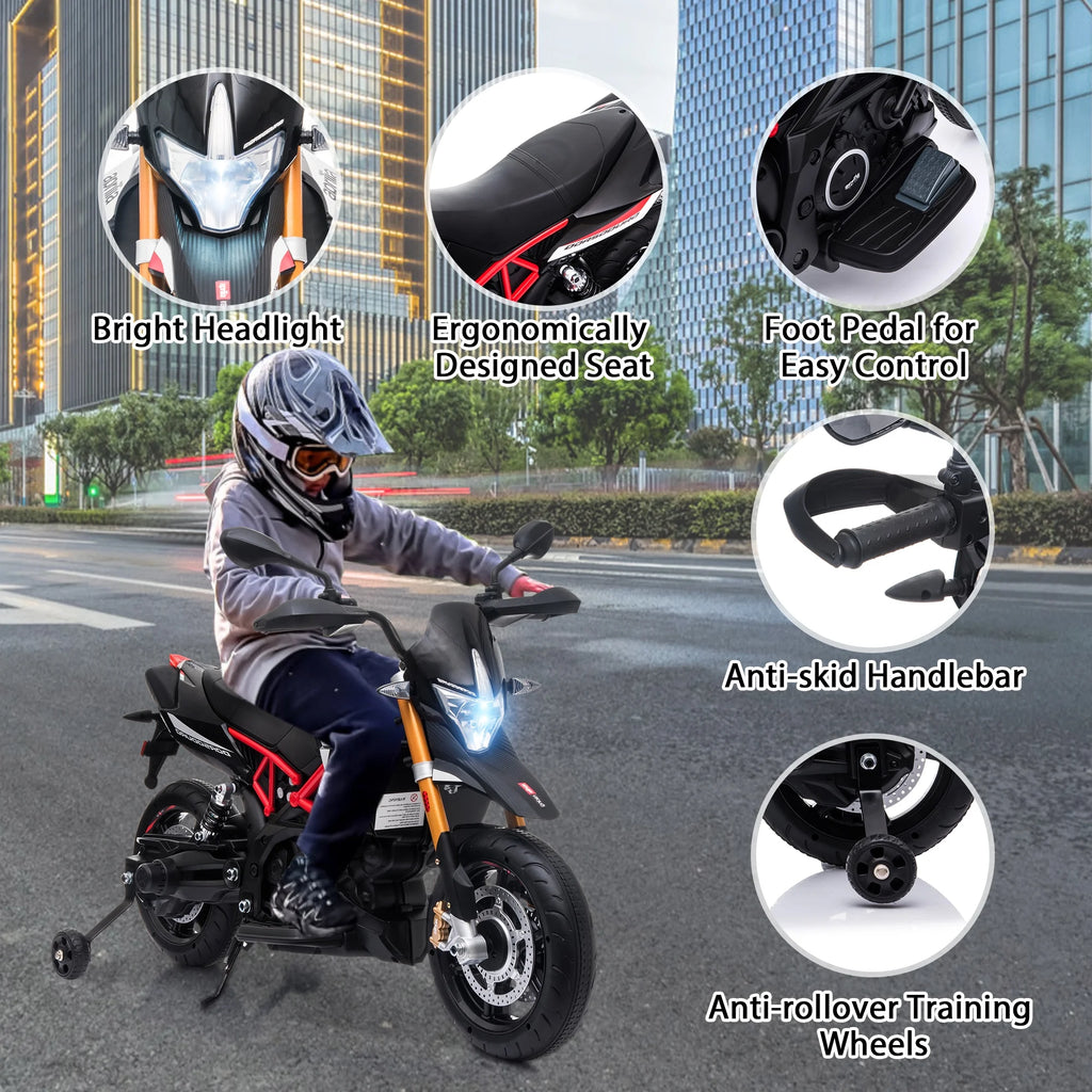 12V Ride on Motorcycle Electric Motorbike with Training Wheels E960