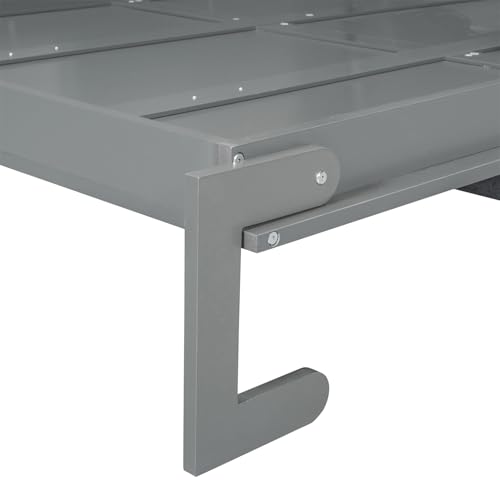 Full Size Grey Murphy Bed with Loveseat Sofa D20889